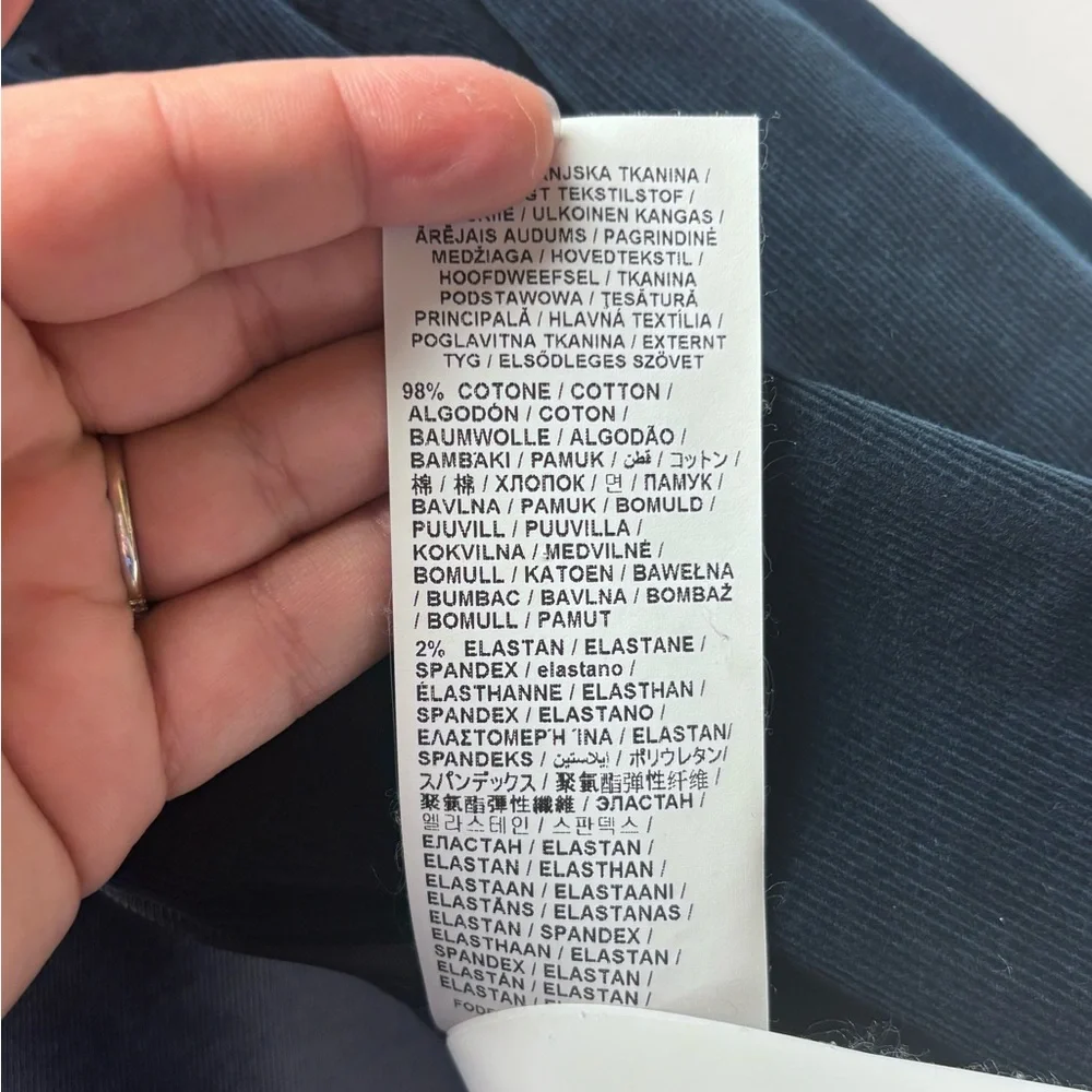 Piazza Sempione Blue Corduroy Double-Breasted Blazer – Size 44 (Made in Italy) - Picture 10 of 15